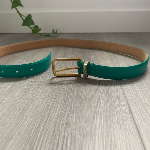 2 for $30 - VINTAGE Turquoise Leather Belt 💚 by Liz Claiborne BIN 2 - Picture 2 of 2